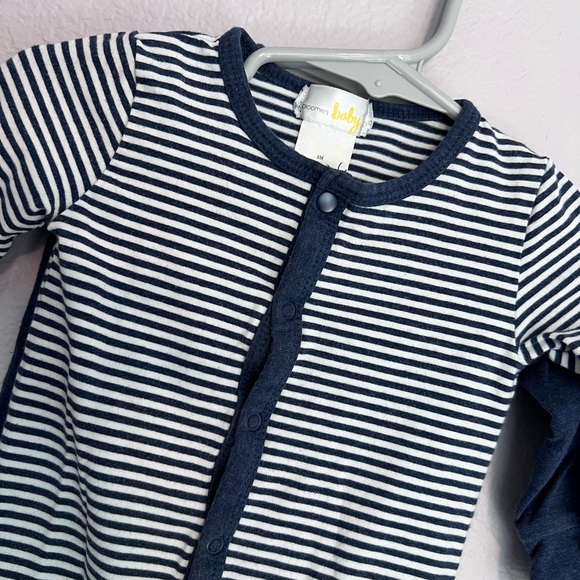 Bloomie’s Baby Two Zipper Navy Footies - Picture 2 of 5